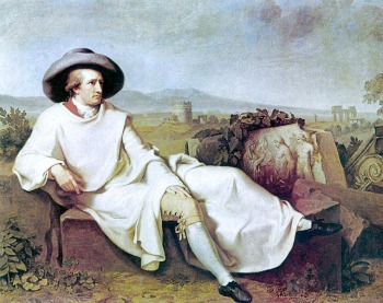 Goethe in the Campagna by Tischbein
